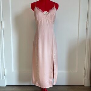 SOLD- Pink satin slip dress